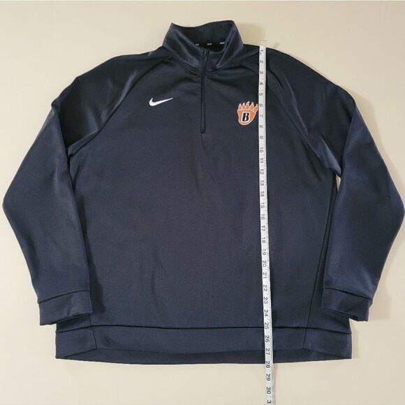 Nike Women's Black DRI-FIT Quarter Zip Long Sleeve Pullover Top - Picture 4 of 13